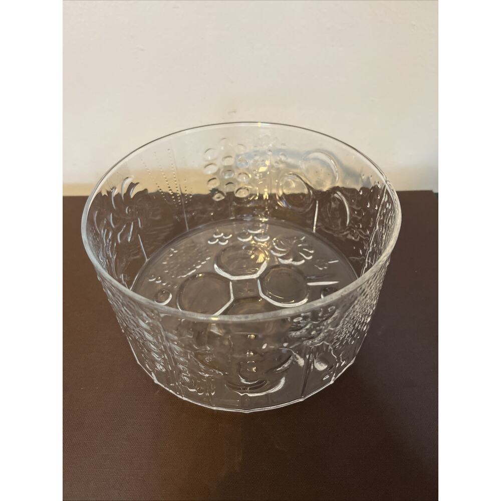 Littala Nuutajari Flora Oiva Toikka Vintage MCM Glass Salad Bowl Finland 6”